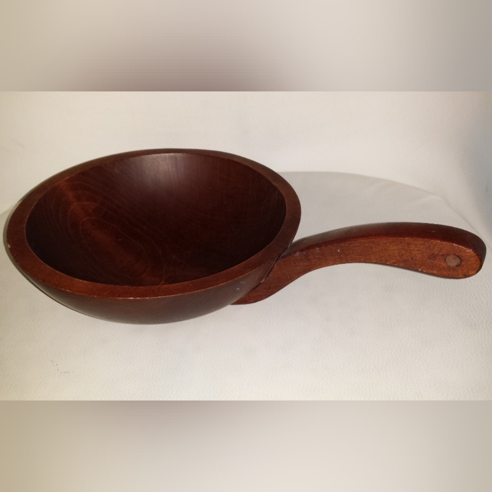 Vintage Baribocraft Canada Wood Bowl With Handle